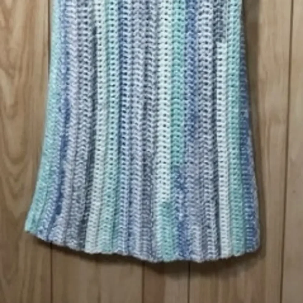 NWT Soft Thick Multicolor Handmade Crocheted Baby Blanket by Dawny